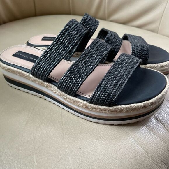 Chunky Wedge Steven by Steve Madden Braided Weave Sandal Slides Platform Shoes - Picture 8 of 8
